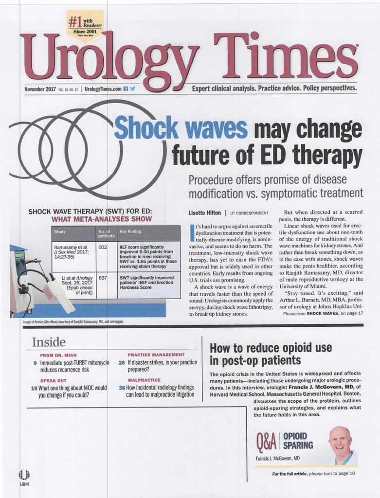 Urology Times Shockwave Therapy for Erectile Dysfunction